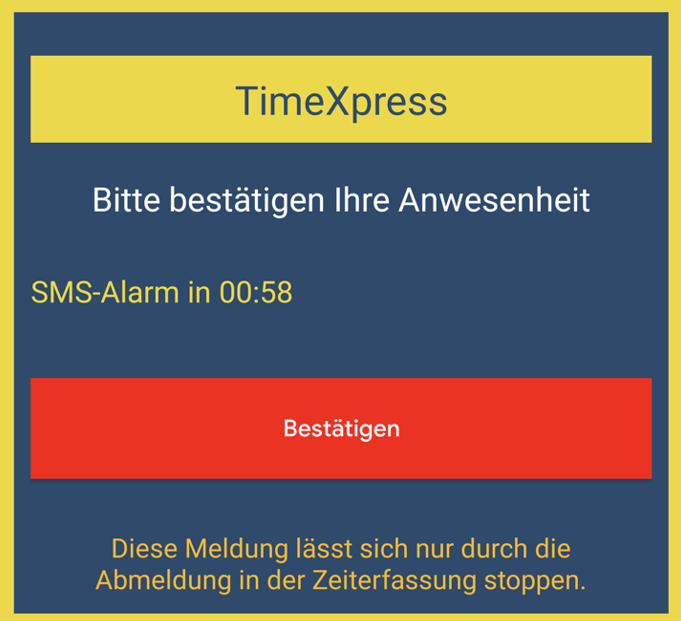 Zeiterfassung und Abmeldung